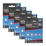 HyCell Lot de Piles alcalines LR44 (20 pièces) – Piles Plates LR44 1,5V pour télécommande, clé de Voiture, Calculatrice de Poche, etc. – Piles Boutons polyvalentes