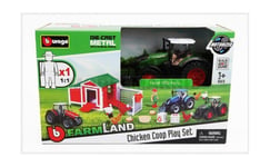 BURAGO BU31681-GREEN Fendt - Set Farm Chicken Coop Play Vario 1050 Tractor 2016