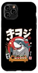 Coque pour iPhone 11 Pro Shark Mangeant des sushis japonais Kawaii Ramen Anime