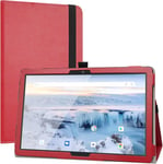 Compatible Avec Archos T101 Coque,Slim Pu Cuir Etui Et Pliable Stand Folio Housse Coque Couverture Pour 10.1"" Archos T101 4g Tablet(Non Compatible Avec Archos 101 Oxygen 4g),Rouge