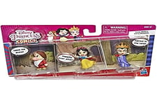 Disney Princess Poupées Comics, Blanche-Neige, Moments de l'histoire du Chiffre 1 avec la méchante Reine et grincheuse, 3 Figurines de Collection et Bande dessinée