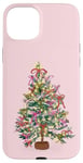 iPhone 15 Plus Cute Pink Christmas Tree Coquette Aesthetic Case