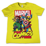 Marvel Comics - T-Shirt Kids Comics Heroes - Yellow (12 Years)