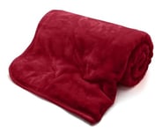 Kampala Hill Mink Blanket/Throw Red 200 x 240cm