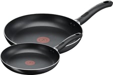 Tefal Taste Twin Pack, Aluminium Frying Pans, Pan Set, Pans 20 cm and 28 cm Pack