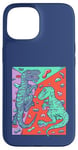 Coque pour iPhone 15 T-Rex Rock Climbing Dino Bouldering