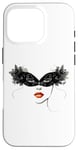 Coque pour iPhone 16 Pro Masque vénitien, joli visage, femme, Venise, Italie