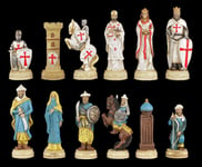 Figurines D'Échecs Set - Croisé Vs. L - Chevalier Moyen Âge Échec Figurine