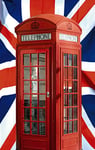 Poster tenture murale XL déco CALLING LONDON 150 x 240 cm | Décors muraux Qualité HD Scenolia