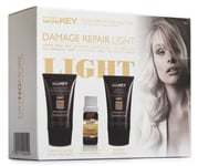 Hiustenhoitosetti Saryna Key Damage Repair Light Treatment Travel Set: shampoo, 40 ml + hiusnaamio, 40 ml + hiusöljy, 10 ml