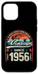 Coque pour iPhone 12/12 Pro Vintage 69e anniversaire 69 ans amateurs de pêche nés 1956