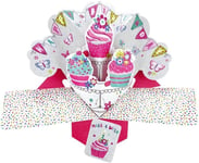 Second Nature Pop Ups Happy Birthday and Cupcakes Pop Up Greeting Card - POP134