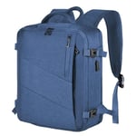 Leyrica Sac a Dos Cabine 45x36x20 pour Easyjet Bagage Avion Sac de Voyage Valise à Main Sac Cabine Imperméable Sac de Sport Sac d’école Sac de Travail (Bleu)