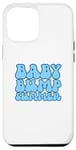 Coque pour iPhone 15 Pro Max Baby Bump Bleu Sexe Grossesse Rétro Amusant Imprimé Été