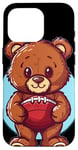 Coque pour iPhone 16 Pro Joli costume d'ours en peluche de football