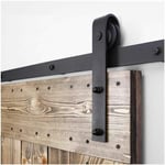 Rosvola Porte Coulissante 10FT/300CM ,Quincailleri Kit de Rail pour Porte Coulissante, Ensemble Industriel pour Porte Coulissante Interieur