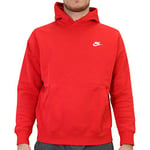 Nike M NSW Club Hoodie PO BB Sweat-Shirt Homme University Red/University Red/(White) FR: Taille Unique (Taille Fabricant: Custm)