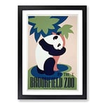 Big Box Art Vintage WPA Poster Brookfield Zoo Framed Wall Art Picture Print Ready to Hang, Black A2 (62 x 45 cm)