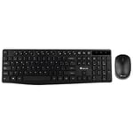 NGS ALLUREKIT Kit de Clavier Multimédia et Souris 1200dpi sans Fil 2.4GHz (QWERTY Espagnol)