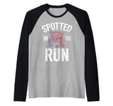 Spotted on the Run Leopard Raglan Baseball Tee