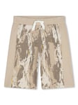 Timberland Kids' Logo Abstract Print French Terry Track Bermuda Shorts, Neutral