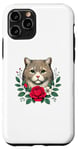 iPhone 11 Pro Roses Flowers Napoleon Cat Minuet Cat Case