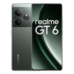 realme GT 6 5G Smartphone 16+512 GB,Chipset Snapdragon® 7+ 3e gén. de qualité supérieure, Hyper écran 6 000 nits,Appareil Photo Sony LYT-808 avec OIS,Batterie puissante de 5 500 mAh,Rasoir Vert