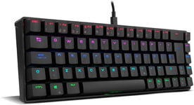 Ozone Mini Clavier Gaming Tactical -Oztacticalsp- Clavier Mécanique Sans Pavé Numérique, Bluetooth, Switches Outemu Rouge, Rétroéclairage Led Rgb, Silencieux, Disposition Espagnole, Noir