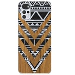 Coque pour Moto G22 bois aztec noir