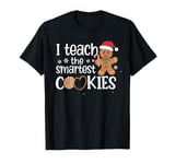 I Teach The Smartest Cookies Christmas Gingerbread Kids Boys T-Shirt