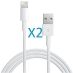 Lot de 2 cables usb chargeur compatible Iphone 6/5S/5C/5