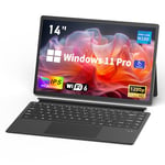 NIAKUN 14 Pouces Ordinateur Portable Tactile 2 en 1, Pc Tactile Portable 2 en 1 16GB DDR5 RAM 512GB SSD, N100 Processor, 1920 x 1200, WiFi 6, BT5.2, Clavier Rétro-éclairé Couleur, Windows 11 Pro