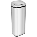 Motion Sensor Bin 50L Kitchen Waste Touchless Stainless Steel Silver