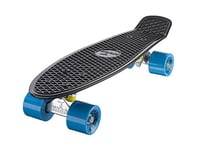 Ridge Original Retro Cruiser Skateboard Complet Unisex-Youth, Noir/Bleu, 55 cm x 15 cm