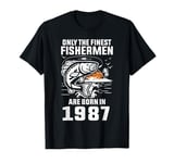 37 Years Old Fisherman The Finest Fishermen Are Born in 1987 T-Shirt