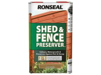 Ronseal Shed & Fence Preserver Green 5 Litre RSLSFG5L