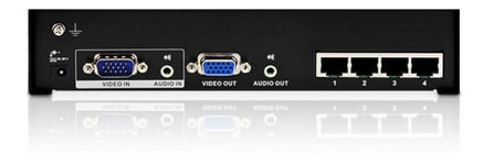 ATEN A/V-splitter, 1 enhet till 4 skärmar via cat5e, VGA och 3,5mm