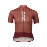 Poc Cykeltröja W'S Essential Road Logo Jersey Himalayan Salt/Garnet Red