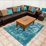 Evermore Rugs 9900 207 Teal 65x130cm