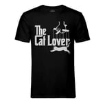 T-Shirt Homme Col Rond The Cat Lover Le Parrain Parodie Film Chat