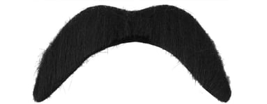 Black Fake Moustache - Disco, 118, Mexican, Mario - Fancy Dress Accessory