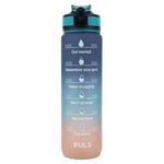 Motiverende Vannflaske Faded Peach/Blue 900ml