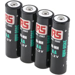 Batteries AA rechargeables 2.45Ah RS PRO, NiMH, 1.2V ( Prix pour Paquet de 4 )