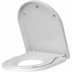 Woltu - Abattant wc Familial 361x454x44mm, Lunette de Toilette avec Siège Enfant Magnétique, Cuvette Toilette, Blanc