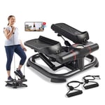 Sunny Health & Fitness Stepper Puissant 2 en 1 de qualité supérieure avec Bandes de résistance, Cardio à Faible Impact, Peu encombrant, réglable en Hauteur- SF-S021054