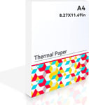 Papier Thermique Imprimante A4 pour Imprimante Thermique,Feuille A4 Imprimante pour Imprimante Portable,Compatible avec M08F,Brother PJ762/PJ763MFi,MT800/MT800Q,100 Feuilles