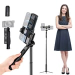 K&F Concept 0.8M 3 in 1 Multifunctional Selfie Stick Tripod with Detachable Bluetooth Remote 360 ° Rotation Phone Stand Holder Compatible with GoPro, Small Camera and Smartphones