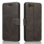 QLTYPRI Case for iPhone 7/8/SE 2020/SE 2022 5G, Premium PU Leather Simple Wallet Case with Card Slots Kickstand Magnetic Closure Shockproof Flip Cover for iPhone SE 2022/SE 2020/8/7 - Black