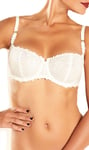 Chantelle Womens Champs Elysees Balconette Bra - White - Size 32D