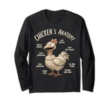 Funny And Crazy Chicken Lover's Design Long Sleeve T-Shirt